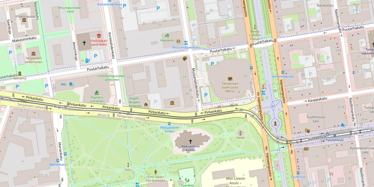 Kartta: Tampereen Ultra, Mustanlahdenkatu 26, Tampere